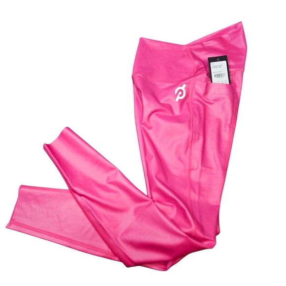 Peloton Cadent Pocket Leggings XS High Rise Pink Shimmer Yoga NWT - Picture 2 of 7